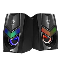 Marvo Scorpion SG-118 Gaming Speakers, Stereo Sound, USB Powered, 7 Colour RGB Lighting, 6w, 3.5mm Input, Black