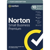 Norton Small Business Premium, Antivirus Software, 10 Devices, 1-year Subscription, Includes 500GB of Cloud Storage, Dark Web Monitoring, Private Browser, 24/7 Business Support, VPN and Driver Updater, Activation Code by email - ESD