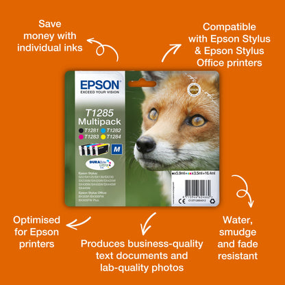 Epson C13T12814012/T1281 Ink cartridge black, 170 pages 5,9ml for Epson Stylus S 22/SX 235 W/SX 420/SX 430 W