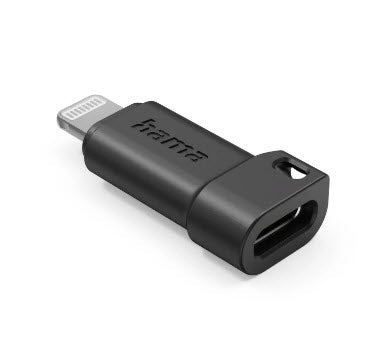 Hama USB-C Adapter to Apple Lightning Plug, MFI, black