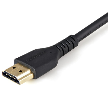 StarTech.com 6ft (2m) Slim HDMI Cable with Locking Screw - 4K 60Hz HDR - High Speed HDMI 2.0 Monitor Cable with Locking Screw Connector for Secure Connection - Slim HDMI Cable with Ethernet - M/M