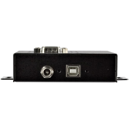 StarTech.com 4 Port Serial Hub USB to RS232/RS485/RS422 Adapter - Industrial USB 2.0 to DB9 Serial Converter Hub - IP30 Rated - Din Rail Mountable Metal Serial Hub - 15kV ESD Protection - TAA