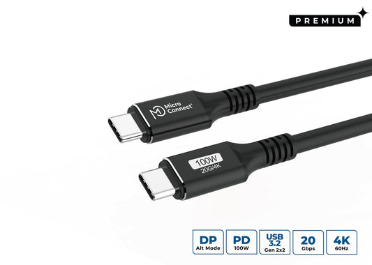 Microconnect USB3.2CC4 USB cable USB 3.2 Gen 2x2 4 m USB C Black