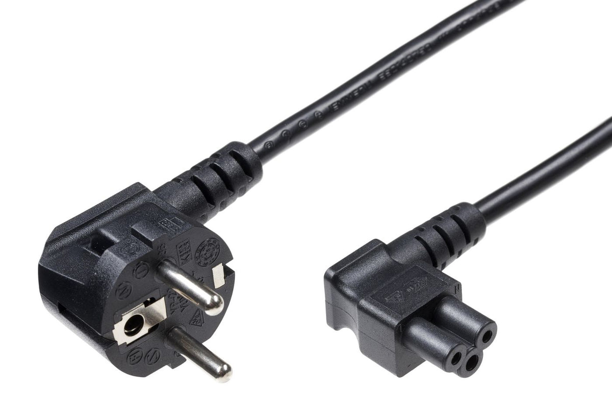 Microconnect PE010818A power cable Black 1.8 m Power plug type E+F C5 coupler
