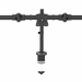 StarTech.com Desk Mount Triple Monitor Arm - Ergonomic VESA 3 Monitor Mount up to 27" (17.6lb/8kg) - Articulating & Height Adjustable Pole Mount - Tilt/Swivel/Rotate LCD/LED Screen - Desk Clamp/Grommet