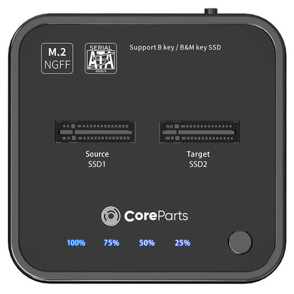 CoreParts MS-CLONER-SATA storage drive docking station Black