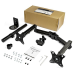 StarTech.com Desk Mount Dual Monitor Arm - Desk Clamp VESA Compatible Monitor Mount for up to 32" (17.6lb/8kg) Displays - Ergonomic Articulating Monitor Arm - Height Adjustable/Tilt/Swivel/Rotating