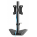 Manhattan Desk Mount for TV & Monitors, Stand Assembly, Tilt/Swivel/Rotation, For screens 10" to 27", VESA compatibility: 75x75 and 100x100mm - check the dimensions of the four mounting holes on back of screen to ensure it fits, Max 7kg, Black, Bracket