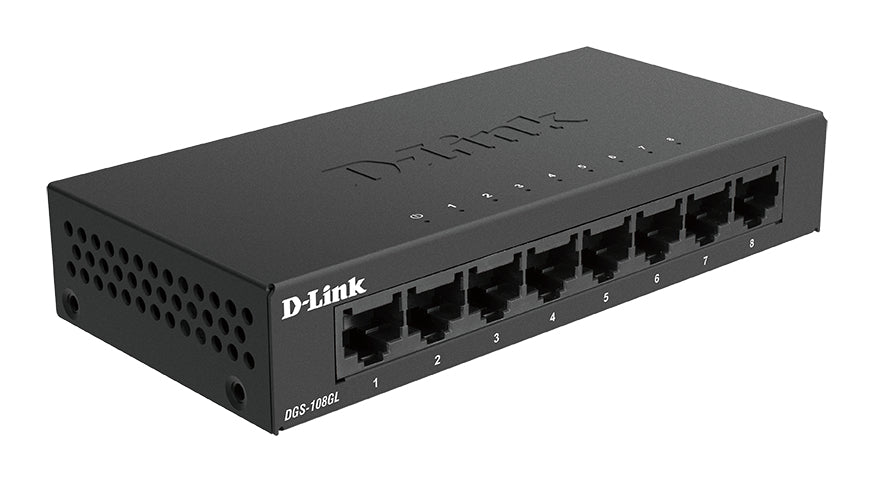 D-Link DGS-108GL 8-Port Gigabit Unmanaged Desktop Switch