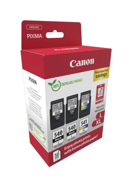 Canon 5224B015/PG-540L+CL-541XL Printhead cartridge multi pack 2x black +1x color Pack=3 for Canon Pixma MG 2150/MX 370