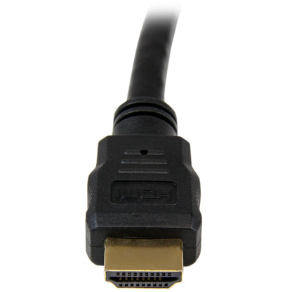 StarTech.com 1.6ft (50cm) HDMI Cable - 4K High Speed HDMI Cable with Ethernet - UHD 4K 30Hz Video - HDMI 1.4 Cable - Ultra HD HDMI Monitors, Projectors, TVs & Displays - Black HDMI Cord - M/M