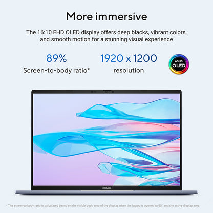 ASUS Vivobook S16 S3607NA-SH002W Snapdragon X2E-88-100 Laptop 40.6 cm (16") WUXGA 16 GB LPDDR5x-SDRAM 1 TB SSD Wi-Fi 7 (802.11be) Windows 11 Home Blue