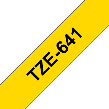 Brother TZE-641 DirectLabel black on yellow Laminat 18mm x 8m for Brother P-Touch TZ 3.5-18mm/36mm/6-18mm/6-24mm/6-36mm