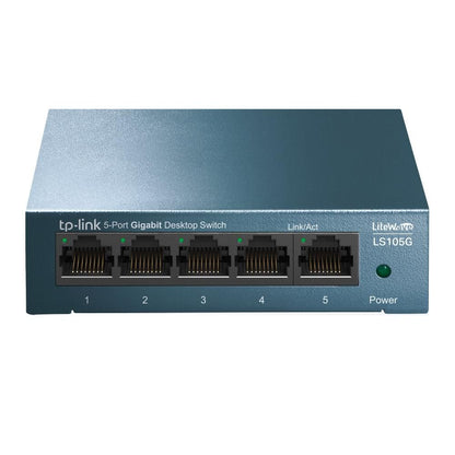 TP-LINK LiteWave LS105G 5-Port 10/100/1000Mbps Metal Gigabit Desktop Network Switch