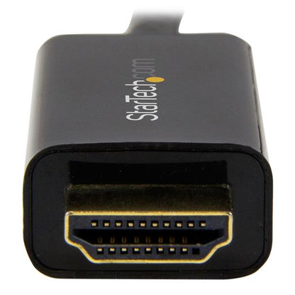 StarTech.com 3.3ft (1m) DisplayPort to HDMI Cable - 4K 30Hz - DisplayPort to HDMI Adapter Cable - DP 1.2 to HDMI Monitor Cable Converter - Latching DP Connector - Passive DP to HDMI Cord