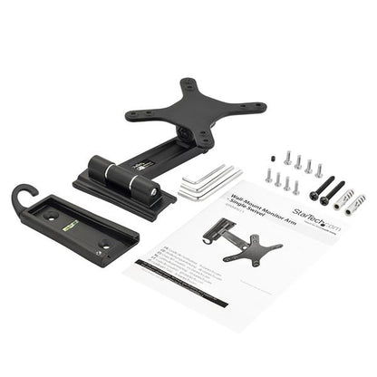 StarTech.com Wall-Mount Monitor Arm - Single Swivel - For up to 34" (33.1lb/15kg) Displays