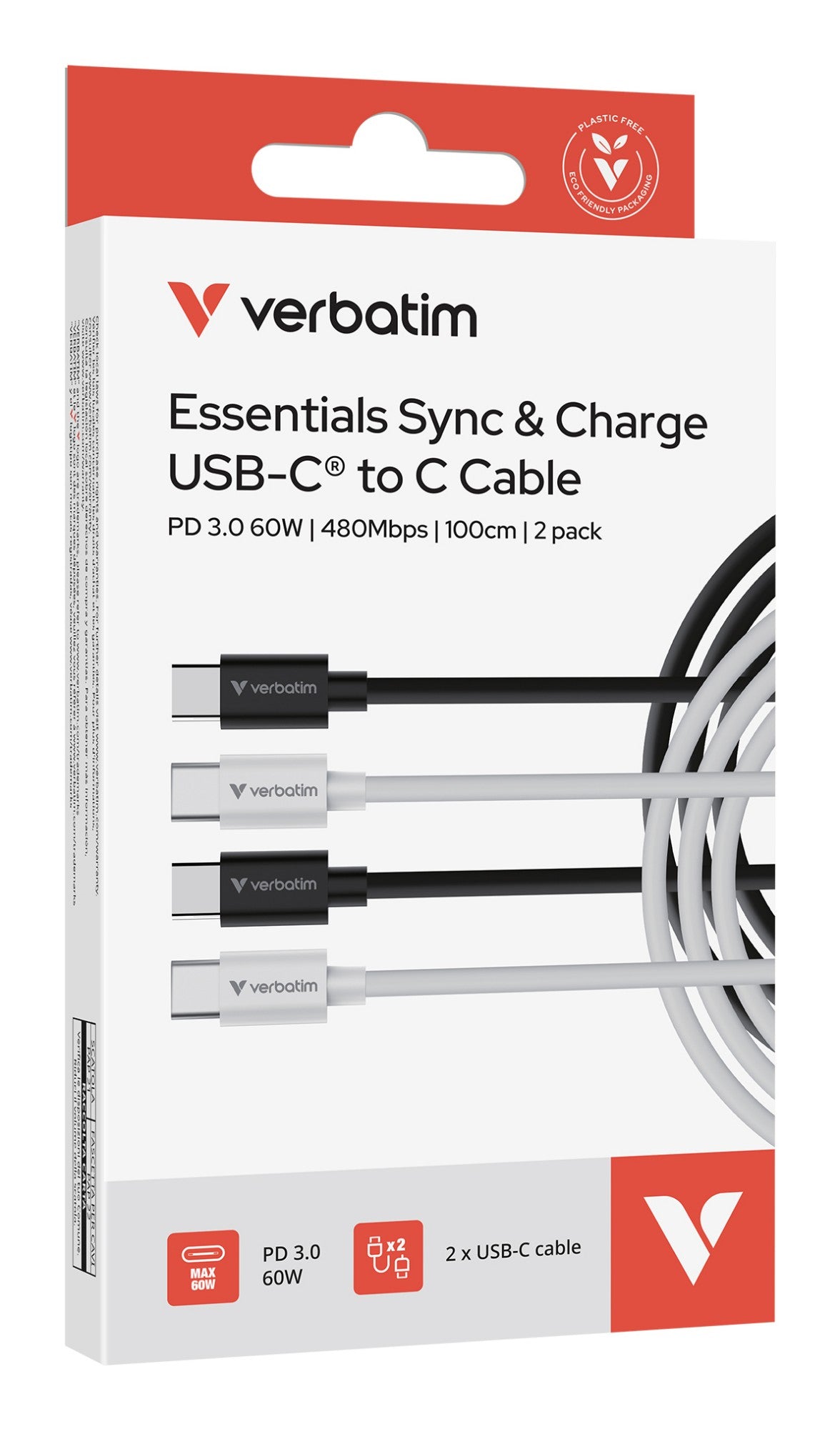 Verbatim Essentials Sync & Charge USB-C to C Cables