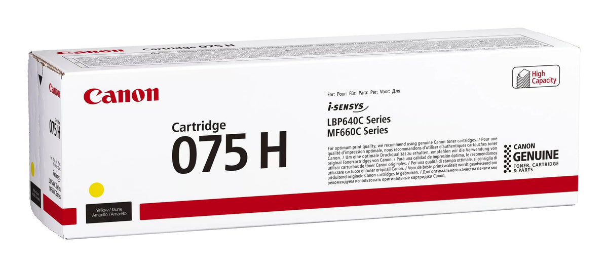 Canon 6366C002/075H Toner cartridge yellow high-capacity, 2.5K pages ISO/IEC 19752 for Canon i-SENSYS LBP-640
