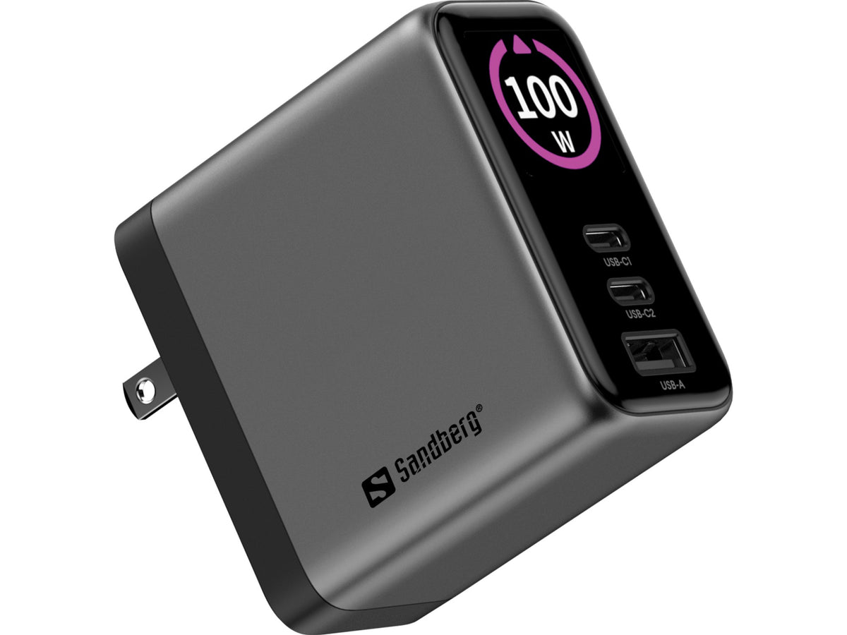 Sandberg Travel Charger PD100W Display
