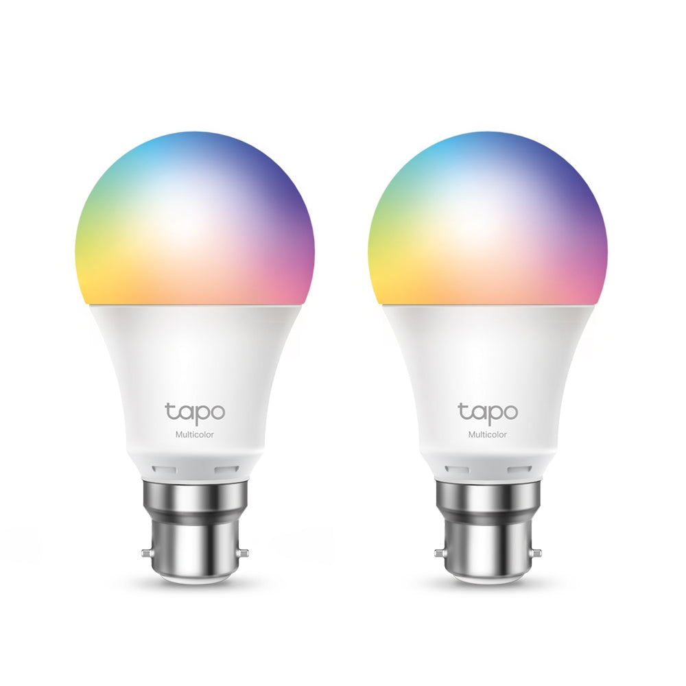 TP-Link Tapo Smart Wi-Fi Light Bulb, Multicolor, E27, 2-Pack