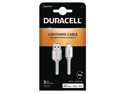 Duracell Sync/Charge Cable 1 Metre White
