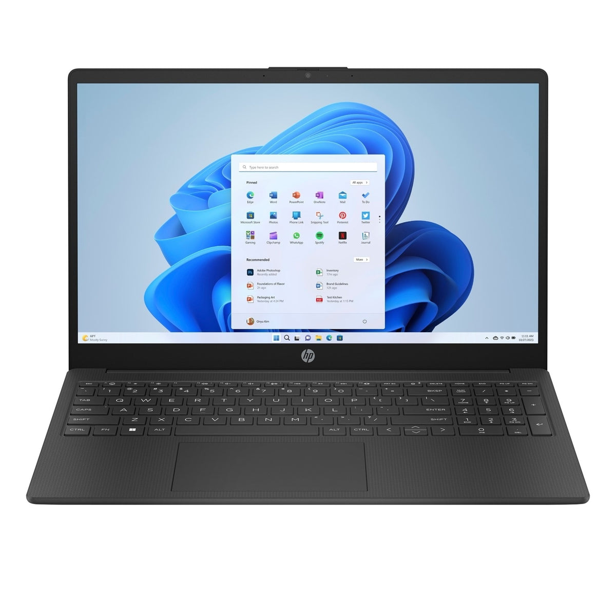 HP HP 15-fc0045na Laptop, 15.6 Inch Full HD 1080p Screen, AMD Ryzen 3 7320U, 8GB DDR4 RAM, 256GB SSD, AMD Radeon Graphics, Windows 11 Home