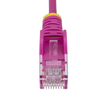 StarTech.com 7m Pink Slim CAT6 Ethernet Cable, Snagless, 100W PoE, UTP, LSZH, 28AWG Pure Bare Copper Wire, Slim RJ45 Network Patch Cord w/Strain Reliefs, Individually Tested