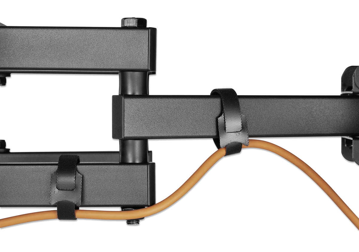 Manhattan Wall Mount for TV & Monitors (Full Motion), For screens 32" to 65", VESA compatibility: all between 100x100mm to 600x400mm - check the dimensions of the four mounting holes on back of screen to ensure it fits, Max 40kg, Black, Bracket, Lifetime