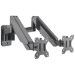 Manhattan Dual Wall Mount for TV & Monitors (Full Motion Gas Spring), For screens 17" to 32", VESA compatibility: 75x75mm and 100x100mm - check the dimensions of the four mounting holes on back of screen to ensure it fits, Max 8kg each, Black, Bracket