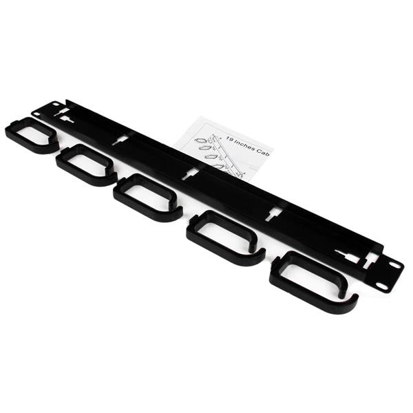 StarTech.com 1U 19in Metal Rackmount Cable Management Panel - TAA