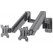 Manhattan Dual Wall Mount for TV & Monitors (Full Motion Gas Spring), For screens 17" to 32", VESA compatibility: 75x75mm and 100x100mm - check the dimensions of the four mounting holes on back of screen to ensure it fits, Max 8kg each, Black, Bracket