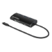 Manhattan USB-C Dock/Hub with Card Reader, Ports (x6): Ethernet, HDMI, USB-A (x3) and USB-C, With Power Delivery (100W) to USB-C Port (Note additional USB-C wall charger and USB-C cable needed), Universal for all devices, Aluminium, Equivalent to DKT30CSD
