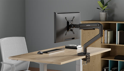 Manhattan Desk Mount for TV & Monitors (Full Motion Spring),For screens 13" to 42",C-Clamp or Grommet Assembly,VESA compatibility:all between 75x75mm to 200x200mm -check the dimensions of the four mounting holes on back of screen to ensure it fits,Max 20k