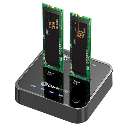 CoreParts MS-CLONER-SATA storage drive docking station Black